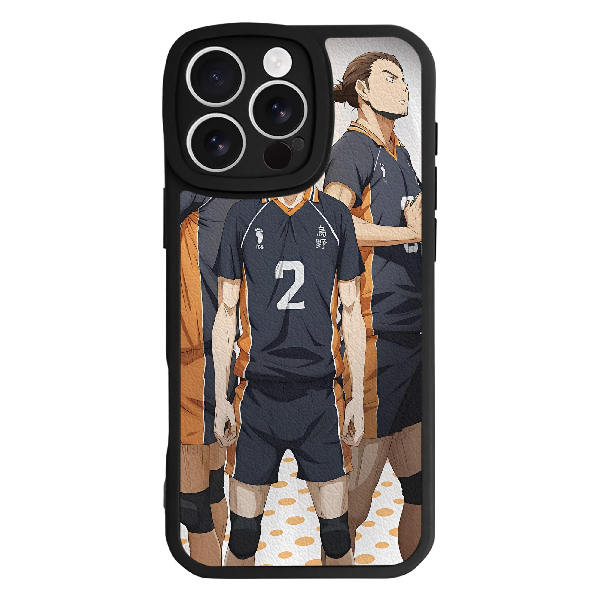 （画像用） ハイキュー!! Haikyu!! 【iPhone 16シリーズ対応】シリコンスマホケース（レザー調） 材質：シリコン